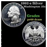 1992-s Silver Proof Washington Quarter 25c Grades