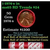 BU Shotgun Lincoln 1c roll, 1974-s 50 pcs Dunbar W