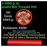 BU Shotgun Lincoln 1c roll, 1985-p 50 pcs Bank Wra