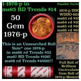 BU Shotgun Lincoln 1c roll, 1976-p 50 pcs Dunbar W