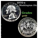 1970-s Proof Washington Quarter 25c Grades GEM++ P