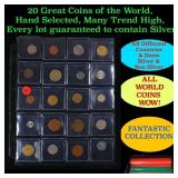 20 Great Coins of the World, hand selected, many t