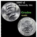 1997-d Kennedy Half Dollar 50c Grades GEM+ Unc