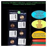 Great Page of 4 US Presidential Dollar Coins