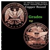 1oz .999 Fine Copper Bullion Round - Patriotic Eag