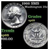 1966 SMS Washington Quarter 25c Grades sp68