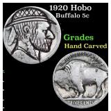 1920 Hobo Buffalo Nickel 5c Grades Hand Carved