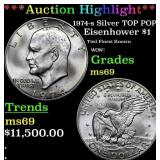 ***Auction Highlight*** 1974-s Silver Eisenhower D