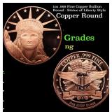1oz .999 Fine Copper Bullion Round - Statue of Lib