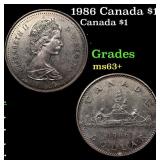 1986 Canada $1 Canada Dollar 1 Grades Select+ Unc