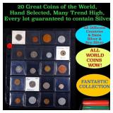 20 Great Coins of the World, hand selected, many t