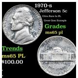 1970-s Jefferson Nickel 5c Grades GEM Unc PL