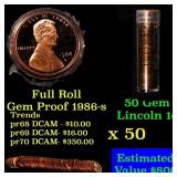 Gem Proof Lincoln 1c roll, 1984-s 50 pcs