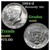 1984-d Kennedy Half Dollar 50c Grades GEM+ Unc