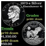1973-s Silver Proof Eisenhower Dollar 1 Grades GEM