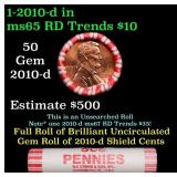 BU Shotgun Lincoln 1c roll, 2010-d 50 pcs Bank Wra