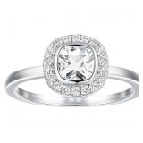 Decadence sterling Silver 6mm Cushion Bezel Set Ha