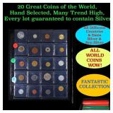 20 Great Coins of the World, hand selected, many t