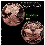 1oz .999 Fine Copper Bullion Round - Walking Liber