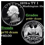 1979-s TY I Proof Washington Quarter 25c Grades GE