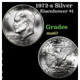 1972-s Silver Eisenhower Dollar 1 Grades GEM++ Unc