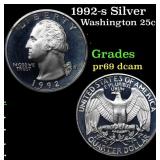 1992-s Silver Proof Washington Quarter 25c Grades