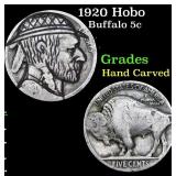 1920 Hobo Buffalo Nickel 5c Grades Hand Carved