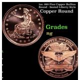 1oz .999 Fine Copper Bullion Round - Seated Libert