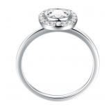 Decadence sterling Silver 5mm Round Halo Engagemen