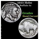 1923 Hobo Buffalo Nickel 5c Grades Hand Carved