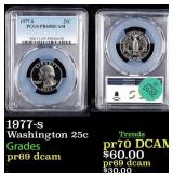 1977-s Proof Washington Quarter 25c pr69 dcam PCGS