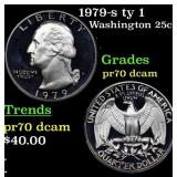 1979-s ty 1 Proof Washington Quarter 25c Grades GE