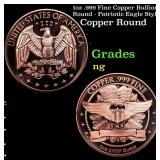 1oz .999 Fine Copper Bullion Round - Patriotic Eag
