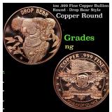 1oz .999 Fine Copper Bullion Round - Drop Bear Sty