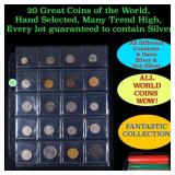 20 Great Coins of the World, hand selected, many t