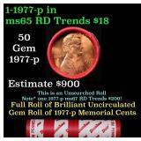 BU Shotgun Lincoln 1c roll, 1977-p 50 pcs Dunbar W