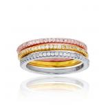 decadence sterling silver tricolor Round Channel S