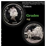 1999 Cook Islands Silver $5 Elizabeth II Moon Walk