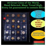 20 Great Coins of the World, hand selected, many t
