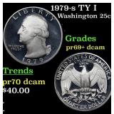 1979-s TY I Proof Washington Quarter 25c Grades GE