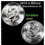 1972-s Silver Eisenhower Dollar 1 Grades GEM++ Unc