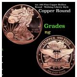 1oz .999 Fine Copper Bullion Round - Walking Liber