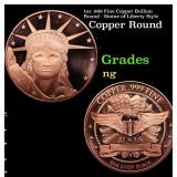 1oz .999 Fine Copper Bullion Round - Statue of Lib