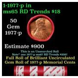 BU Shotgun Lincoln 1c roll, 1977-p 50 pcs Dunbar W