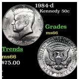 1984-d Kennedy Half Dollar 50c Grades GEM+ Unc