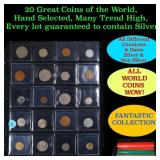 20 Great Coins of the World, hand selected, many t