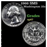 1966 SMS Washington Quarter 25c Grades sp67