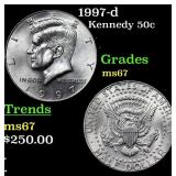 1997-d Kennedy Half Dollar 50c Grades GEM++ Unc