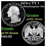1979-s TY I Proof Washington Quarter 25c Grades GE