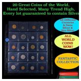 20 Great Coins of the World, hand selected, many t